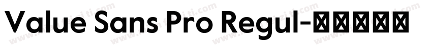Value Sans Pro Regul字体转换